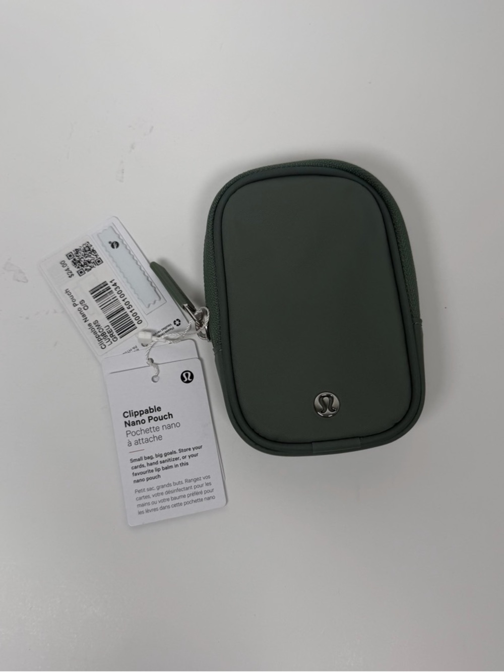 Lululemon Clippable Nano Pouch Green